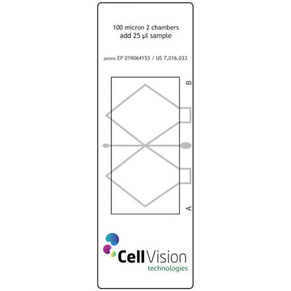 CellVision 100µm Fixed Depth Post Vasectomy glass counting chamber