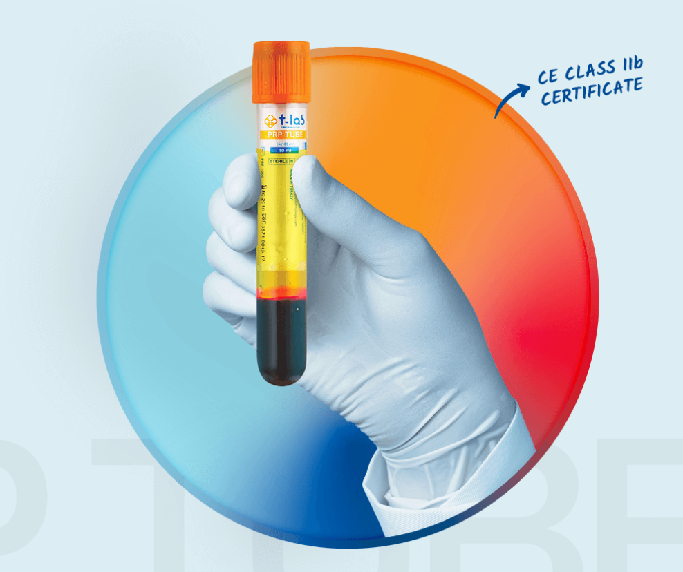 Platelet Rich Plasma, PRP from T-Lab, CE Mark