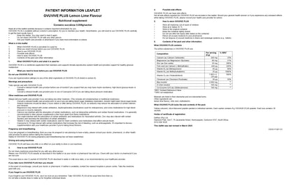 Polycystic Ovarian Syndrome_PCOS_OVUVIVE PLUS_Patient information leaflet