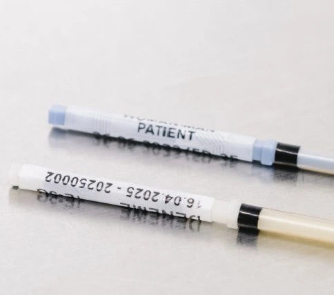 Tank Controls patient straws with RFID cryo labels used by embryologists 
